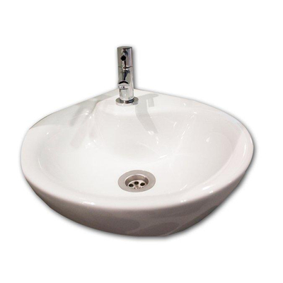 Wiesbaden Porta hoekfonteinset – 35x35x14.5 cm – keramiek wit – chromen kraan