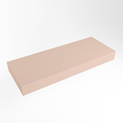 Mondiaz TOP 46 Plan vasque suspendu - 120x46x12cm - adapté pour vasque à poser - Solid surface - Rosee