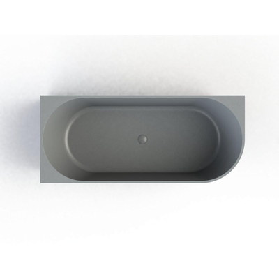 Royal plaza Violeta baignoire demi autoportante 170x73cm gauche béton gris