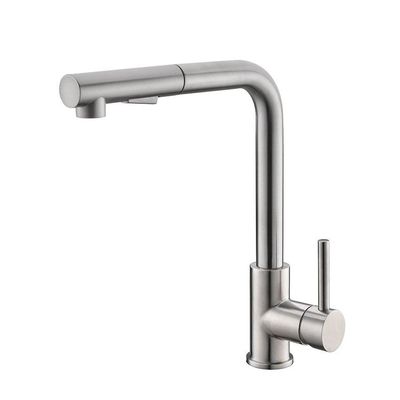 Xellanz Reno Twenty keukenkraan met coldstart en uittrekbare handdouche geborsteld RVS