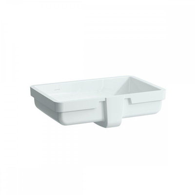 Laufen Living City lavabo encastré sous plan 49x31x15,5cm sans trou de robinet avec trop-plein bord supérieur meulé. céramique entièrement émaillée blanche