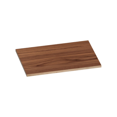 Saniclass natural wood Wastafelblad - 60x46x2cm - zonder kraangat - hout - natural walnut