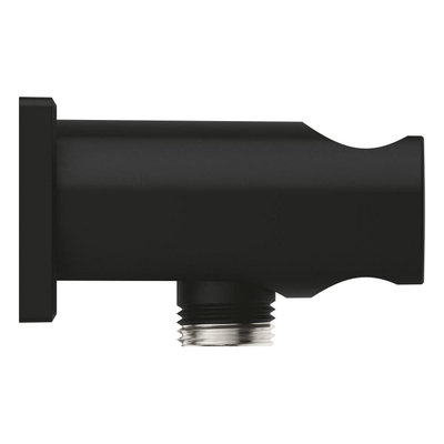 GROHE Rainshower wandaansluitbocht - vierkant - met houder - phantom black (zwart)
