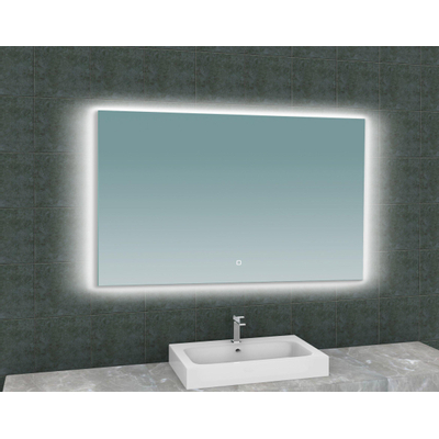 Wiesbaden Soul Spiegel rechthoek - met LED dimbaar en spiegelverwarming - 120x80cm