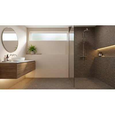 Terravito Elzino wand- en vloertegel - 29x32.5cm - Natuursteen look - Cocoa mat (bruin)