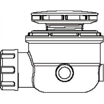 Wisa Douchebakafvoer complet pour bac à douche incluant trou 52mm chrome