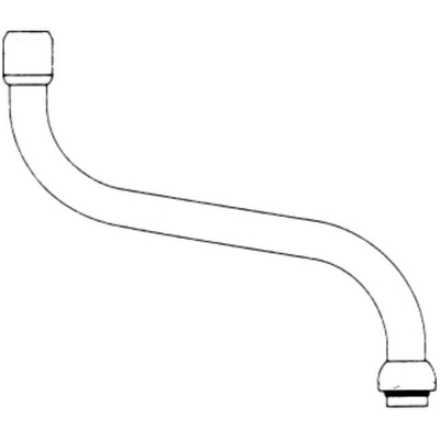 Venlo bec inférieur pivotant avec régulateur de jet 3/4\x170mm chrome