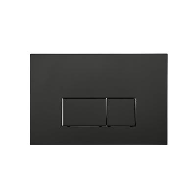 FugaFlow Metal Bedieningsplaat - bedieningspaneel voor Geberit UP320 inbouwreservoir - dualflush - rechthoekige knoppen - metaal zwart mat