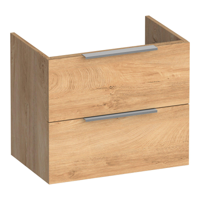 BRAUER Elevate wastafelonderkast ondiep 60 excl. opleggrepen 2 softclose lades en 1 sifon uitsparing - Forest Tan