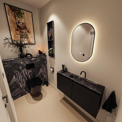 MONDIAZ TURE-DLUX 100cm toiletmeubel Urban. EDEN wastafel Lava positie midden. Met 1 kraangat.