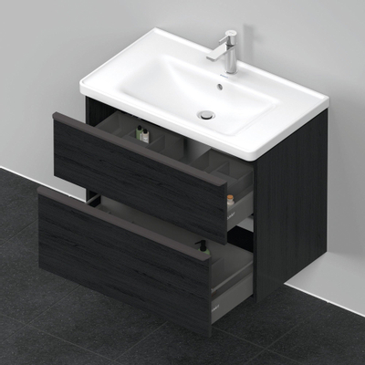 Duravit D-neo Meuble sous vasque 78.4x45.2x62.5cm 2 tiroirs Chêne (Noir) mat