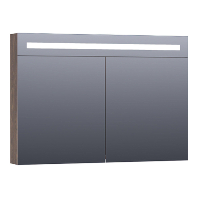 BRAUER Promise Deluxe armoire de toilette - 100x70x15cm - avec éclairage direct - 2 portes miroir double face - Grove