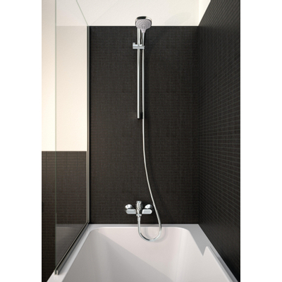Hansgrohe Croma Select E Vario glijstangset met Croma Select E Vario handdouche 65cm met Isiflex`B doucheslang 160cm wit/chroom