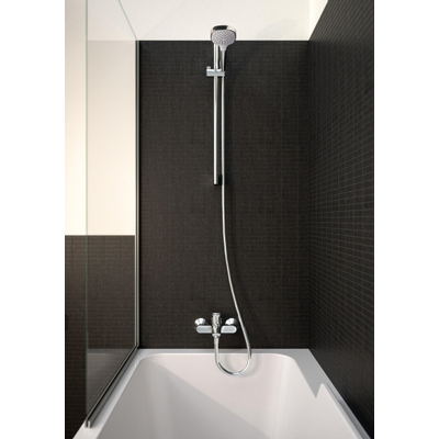 Hansgrohe Croma Select E Vario glijstangset met Croma Select E Vario handdouche EcoSmart 65cm met Isiflex`B doucheslang 160cm wit/chroom