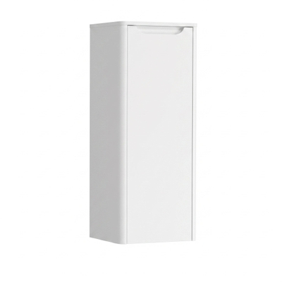 H&R badmeubelen Juice Halfhoge Kast - 40x35x100cm - met ronde hoeken - 1 deur - rechtsdraaiend - wit mat