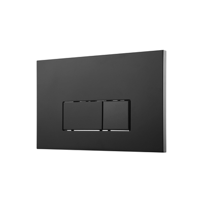 FugaFlow Metal Bedieningsplaat - bedieningspaneel voor Geberit UP320 inbouwreservoir - dualflush - rechthoekige knoppen - metaal zwart mat
