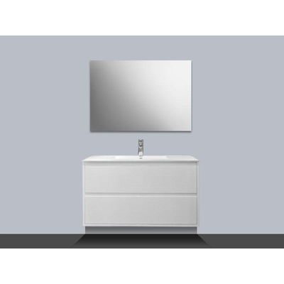 BRAUER New Future Meuble salle de bain avec miroir 100cm Blanc brillant