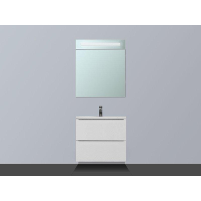 Saniclass EVO badkamermeubelset 60cm Wit 1 kraangat met spiegelkast R