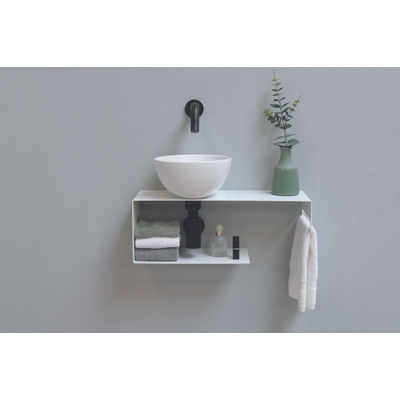 INK Otello XS vasque à poser 24x24x12cm porcelaine blanc brillant