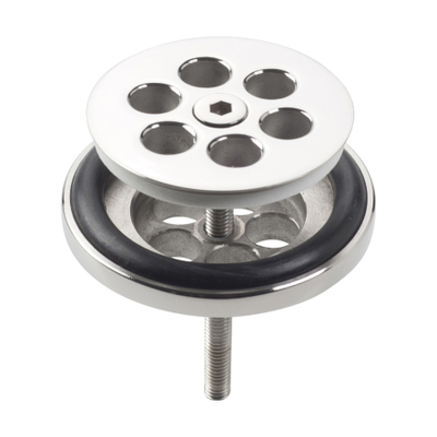 Clou Wash Me bouchon pour bonde avec obturateur d'eau en silicone inox Chromé