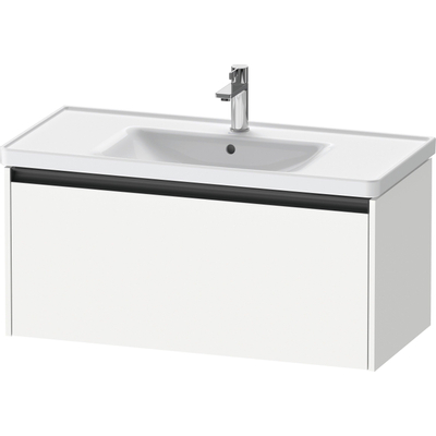 Duravit Ketho.2 Wastafelonderbouwkast - met 1 lade - 98.4x45.5x44cm - met greep antraciet - wit mat