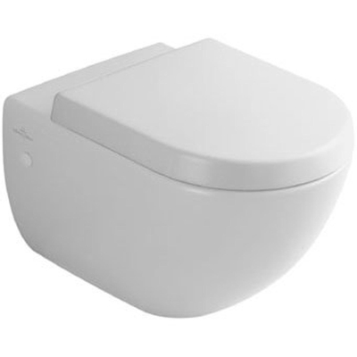 Villeroy & Boch Subway 1.0 met basic zitting UP100 reservoir en Delta 25 bedieningsplaat wit