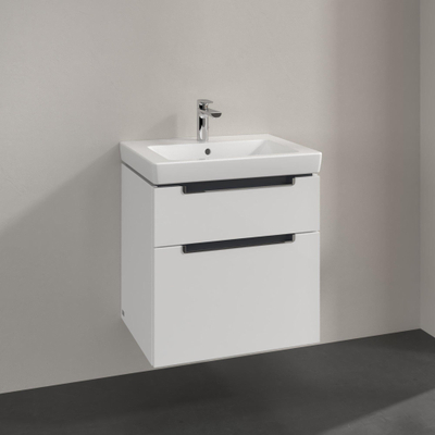 Villeroy & Boch Subway 2.0 wastafelonderkast - 58.7x59x45.4cm - glans wit