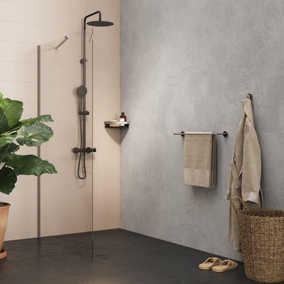 Tiger Cooper Crochet porte-serviette - simple - rond - inox brossé/noir