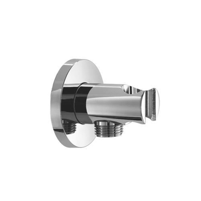 Hotbath Mate support mural avec sortie pour douchette ronde chrome