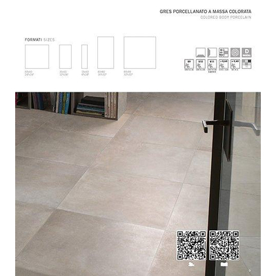 Flaviker Urban Concrete Vloer- en wandtegel 60x60cm 9.5mm gerectificeerd R9 porcellanato Fog