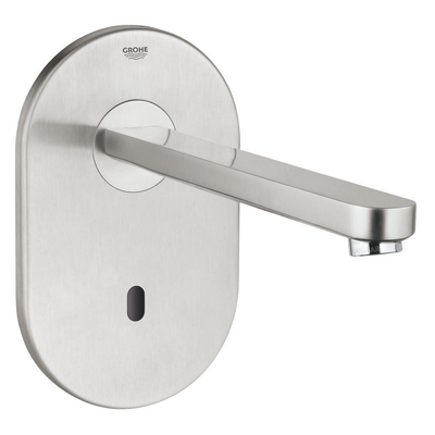 GROHE Eurosmart Cosmopolitan E - partie apparente robinet mural - bec 23cm - sans mélange - transformateur 230V - inox