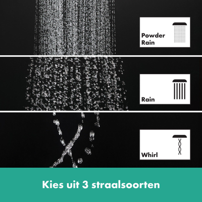 Hansgrohe Raindance Select S Handdouche 120 - 3jet powderrain - geborsteld zwart chroom