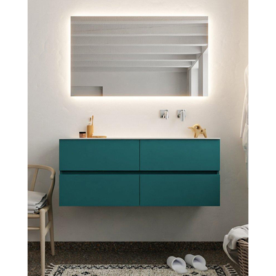 Mondiaz VICA ensemble de meuble de salle de bain - 120cm - meuble sous-vasque smag - 4 tiroirs - lavabo moon droite - sans trou de robinet XL version 60cm haut