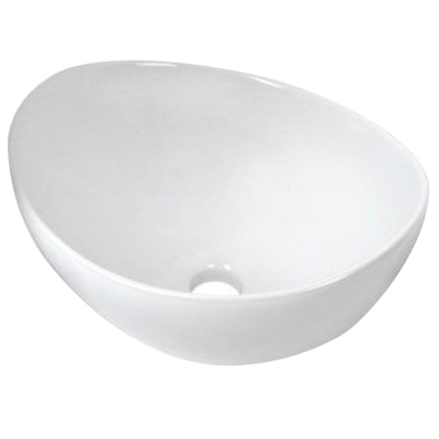 Plieger Scale vasque à poser en céramique ovale 40,6x32,2x18,2 blanc