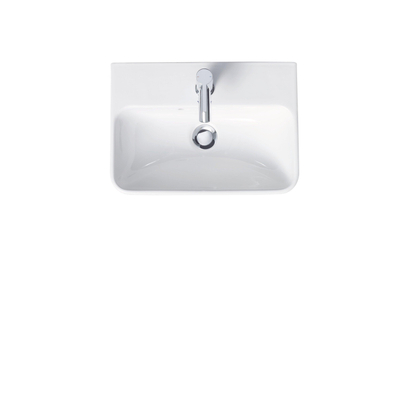 Duravit ME by Starck lave-mains 45x32cm avec 1 trou de robinet avec trop-plein avec WonderGliss blanc
