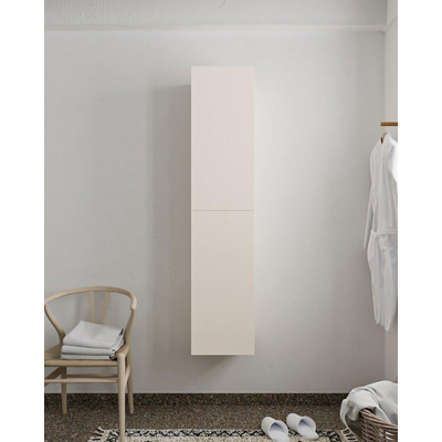 MONDIAZ BEAM Armoire colonne - 160cm - 2 portes - Linen