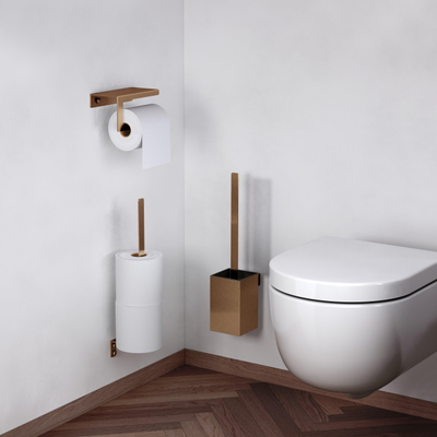 Clou Fold Porte-rouleaux de réserve pour 3 pièces bronze brossé PVD