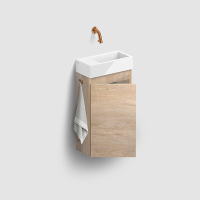 Clou Flush 3 lave-mains 36x18x9cm sans trou de robinet gauche Céramique Blanc