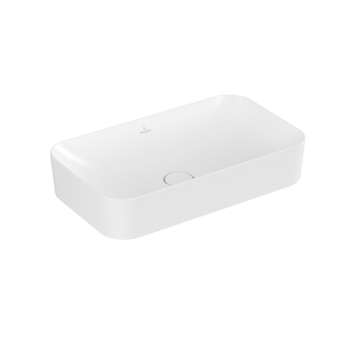 Villeroy & Boch Finion vasque à poser - sans trou de robinetterie 60x35cm - Ceramic+ sans trop-plein stone white