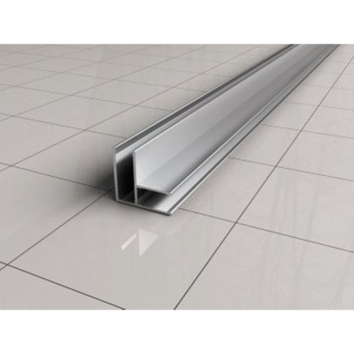 Wiesbaden Comfort profilé chrome 90 degrés pour paroi en verre 10mm longueur 200cm
