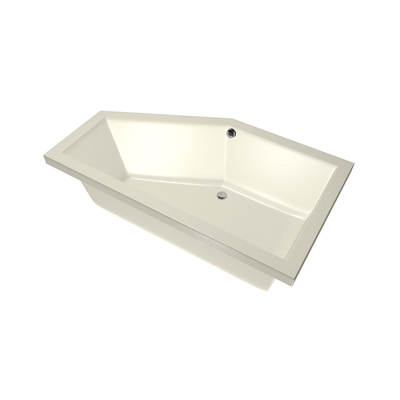 Xenz Society Hoekbad - 160x90x53 - afvoer Midden - Links - acryl - pergamon