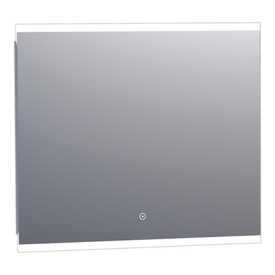 BRAUER Jasper spiegel – 80x70 cm – directe LED boven – dimbaar, touchbediening – Aluminium