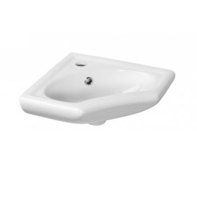 Xellanz Trevi hoekfontein 35 x 35 x 15 cm keramiek glans wit