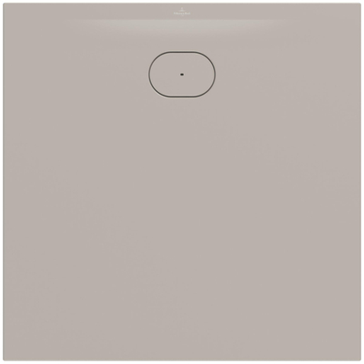 Villeroy & Boch Ecora douchebak - 100x100x3.5cm - afvoer korte zijde - almond (beige)