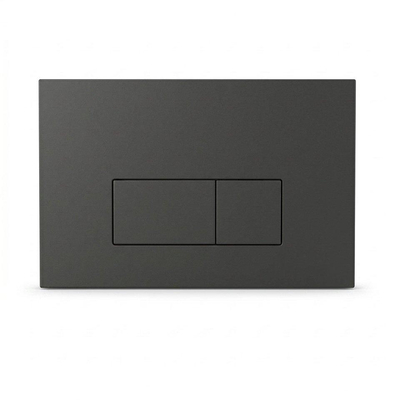 QeramiQ Dely Swirl Compact Ensemble WC - réservoir encastré QeramiQ flush - abattant slim - plaque de commande en plastique anthracite mat - boutons ronds - blanc mat