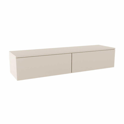MONDIAZ ALAN MODULE Wastafelonderkast - 150x45x30cm - 2 lades - push to open - MDF - Linen mat