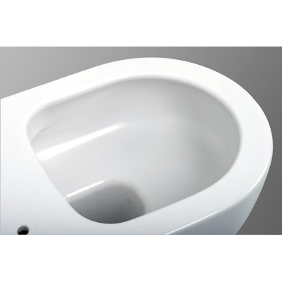 Plieger Kansas hangtoilet – compact – Rimless – 36 x 49 cm – met slim softclose zitting – glans wit