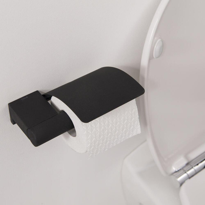 Tiger Bold Porte-papier toilette avec couvercle noir