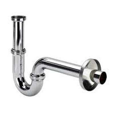 Viega siphon tubulaire avec tuyau mural avec rosace 5/4 chrome