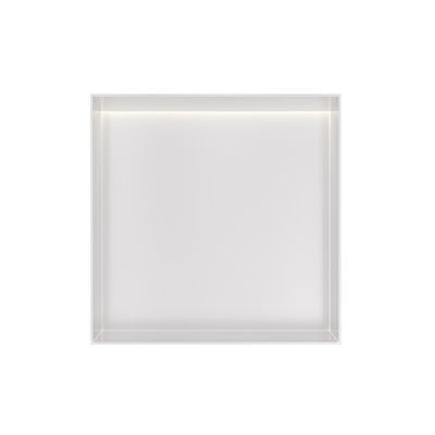 Hotbath &MORE Boîte de encastrée ou niche encastrée - 30x30x10 - sans cadre + LED - Blanc mat